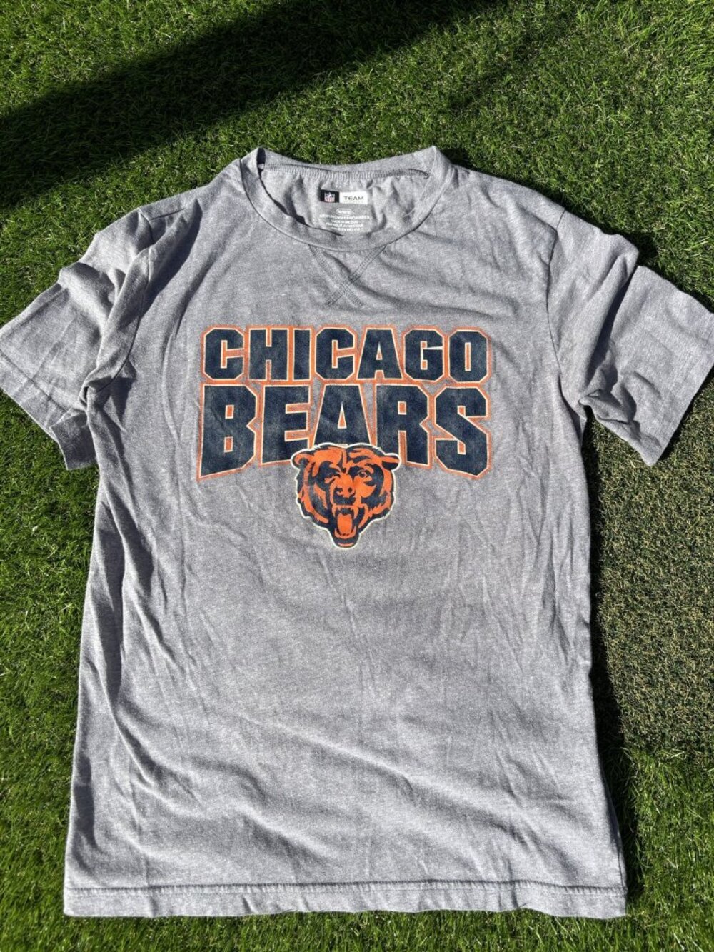 Chicago Bears NFL Team Apparel Grey Graphic Tee Men's M